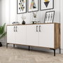 Hanah Home Consola Industrial Kiev Nogal y Blanco